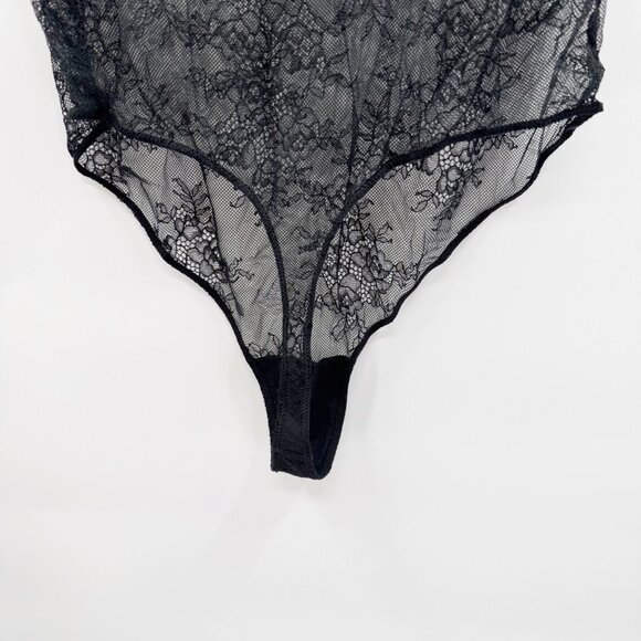 NEW Auden Lace Sleeveless Lingerie Bodysuit - Black - Size XL - Picture 9 of 12